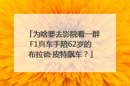 为啥要去影院看一群F1真车手陪62岁的布拉德·皮特飙车？